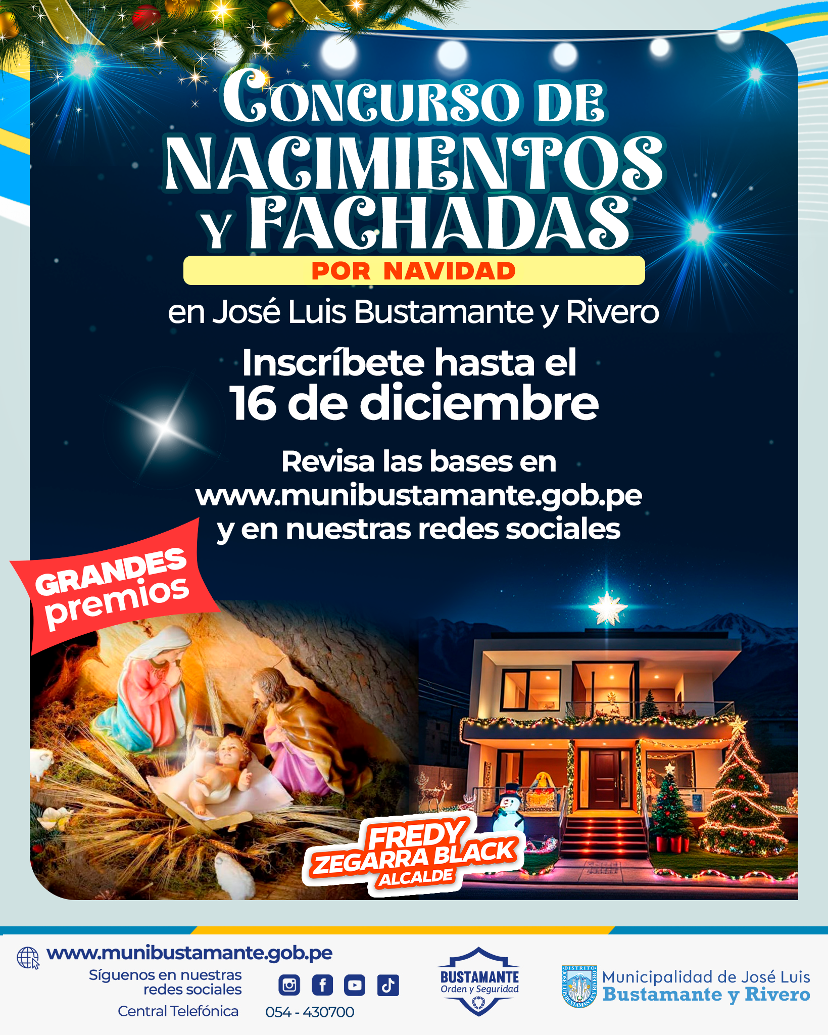 BUSTAMANTE ORGANIZA CONCURSO DE NACIMIENTOS CON VECINOS